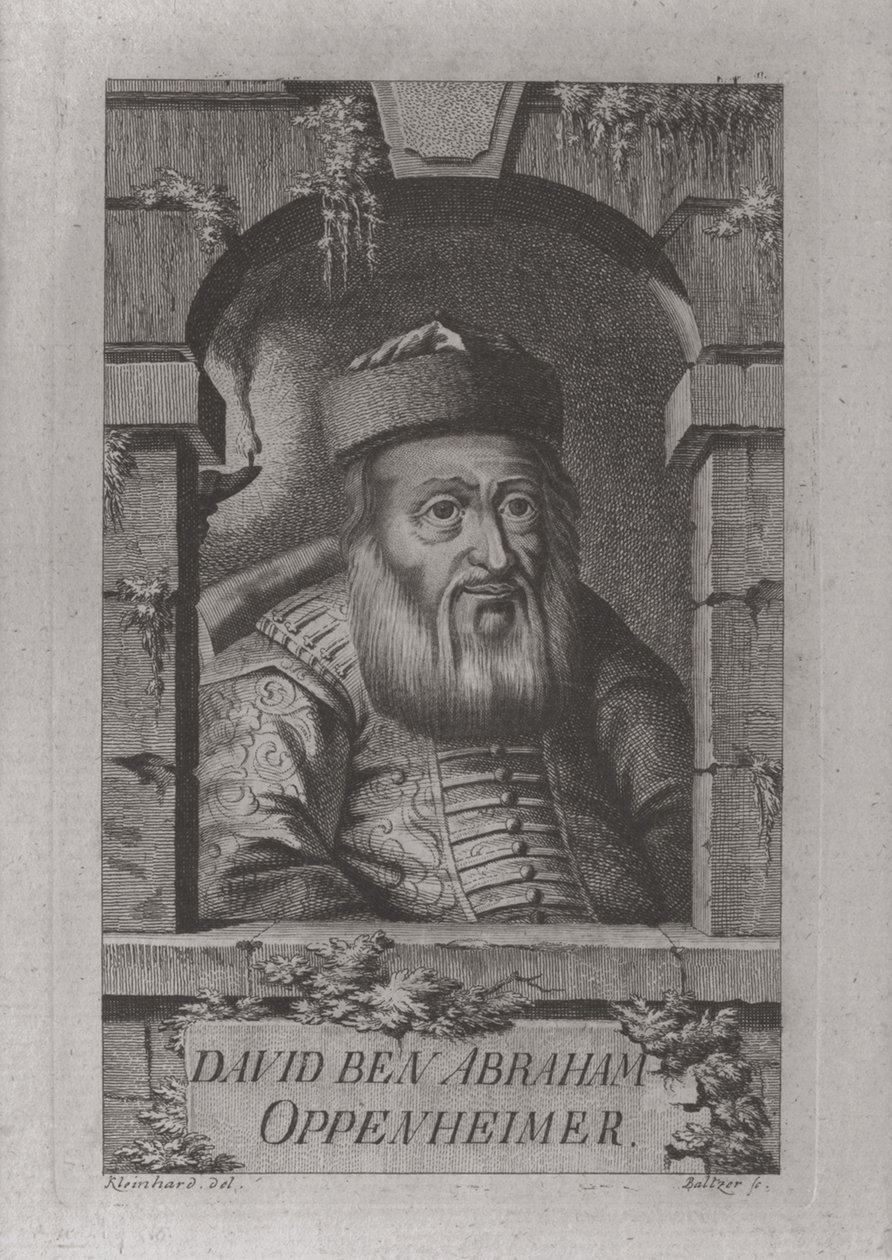 Porträtt av David Oppenheim 1664-1736, överrabbin i Prag, 1773 av Johann Balzer