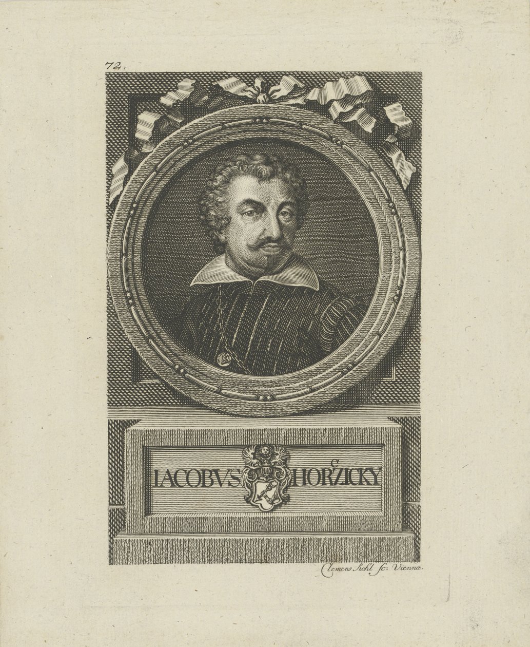 Porträtt av Jakub Horcicky z Tepence 1575-1622. av Johann Balzer