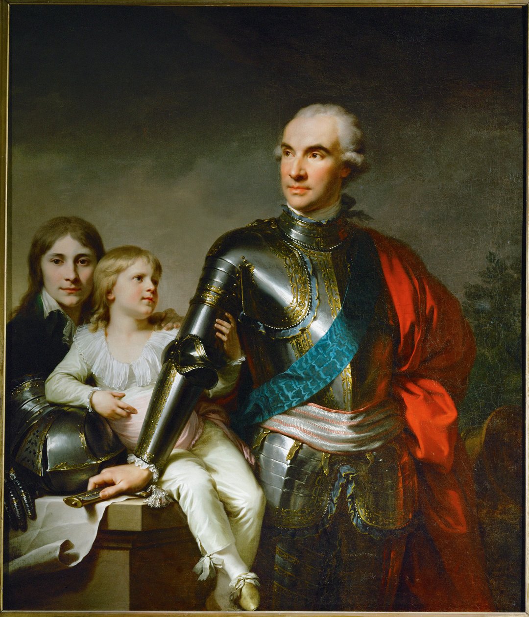 Le Comte Stanislas Felix Potocki och hans två söner Felix-Georg och Stanislas... av Johann Baptist Edler von Lampi