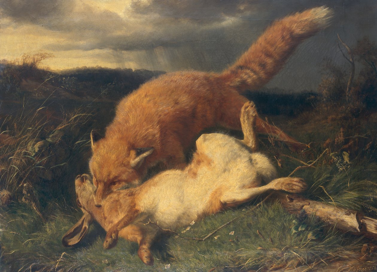 Räv och hare av Johann Baptist Hofner