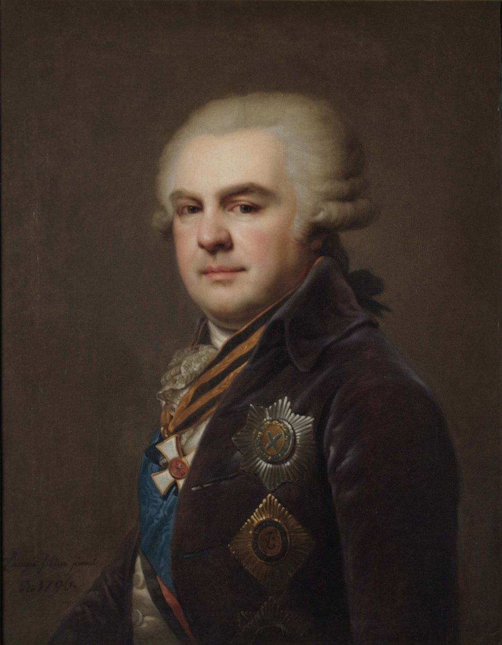 Porträtt av greve Alexander Nikolaevich Samoilov 1744-1814, 1796 av Johann Baptist Lampi the Younger