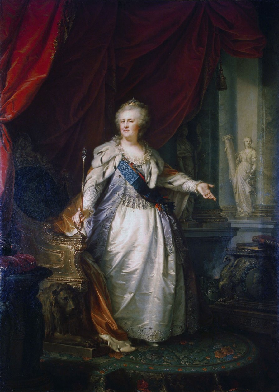 Porträtt av kejsarinnan Katarina II. av Johann Baptist von Lampi the Elder