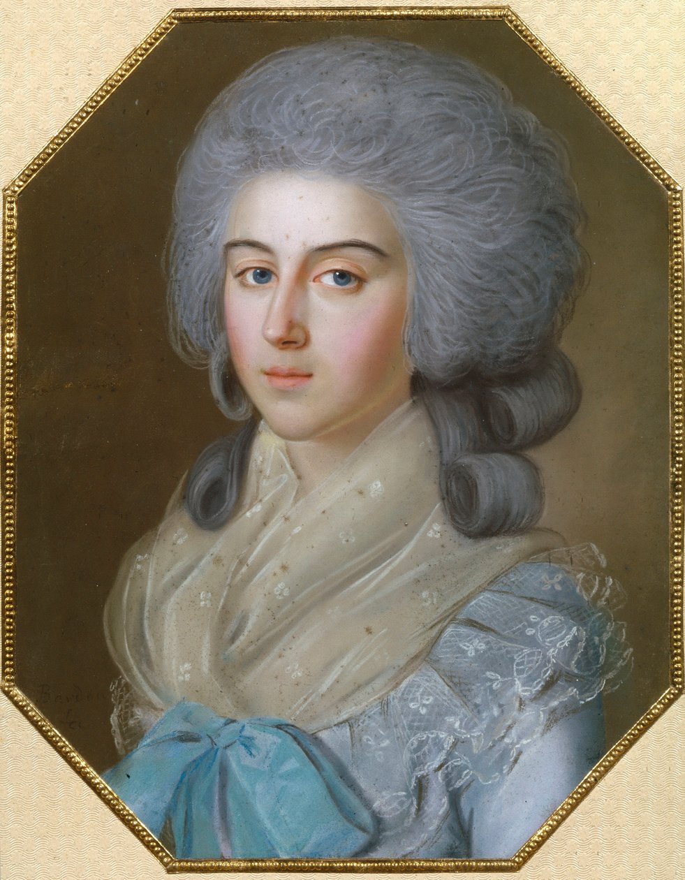 Porträtt av grevinnan Anna Alexandrovna Golitsyna (1739-1816), friherrinnan Stroganova, fru till Mikhail Mikhailovitch Golitsyn (1731-1806) - Teckning av Johann Bardou (1745-1788) av Johann Bardou