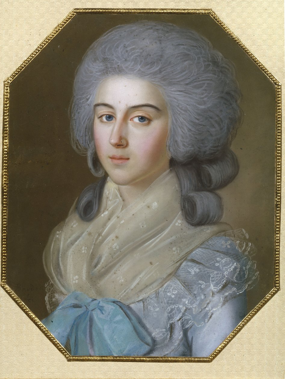 Porträtt av grevinnan Anna Alexandrovna Golitsyna, friherrinnan Stroganova 1739-1816, 1786 av Johann Bardou