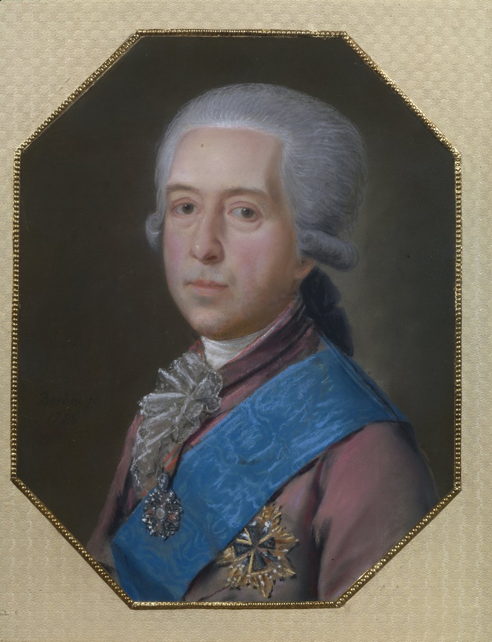 Porträtt av generalgreve Mikhail Mikhaylovich Golitsyn 1731-1806, 1786 av Johann Bardou