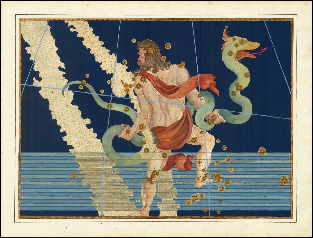 Johann Bayer, Ophiuchus och Serpentarius av Johann Bayer