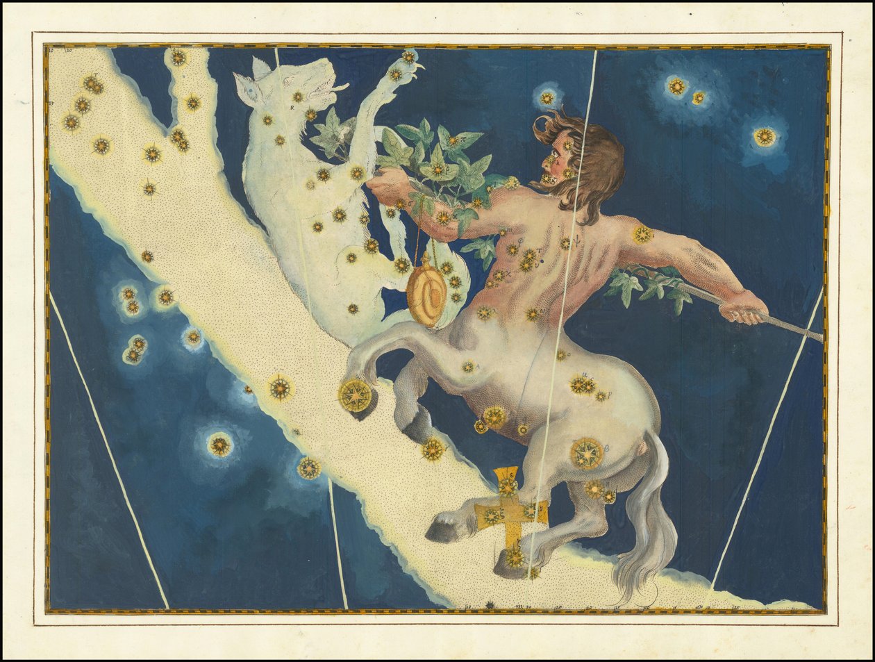 Lupus och Centaurus - Johann Bayer av Johann Bayer