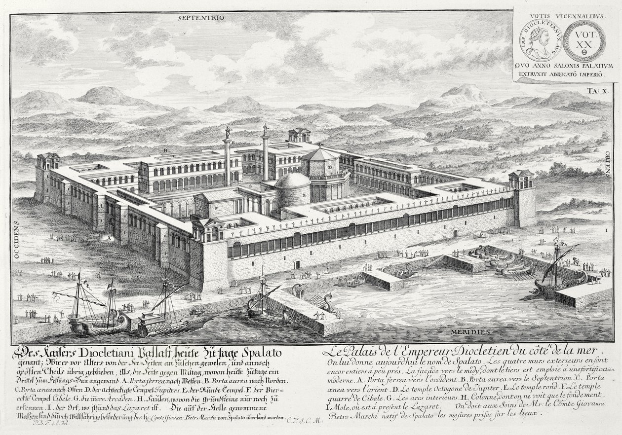 Diocletianus palats (245-313), Split, Jugoslavien, från 