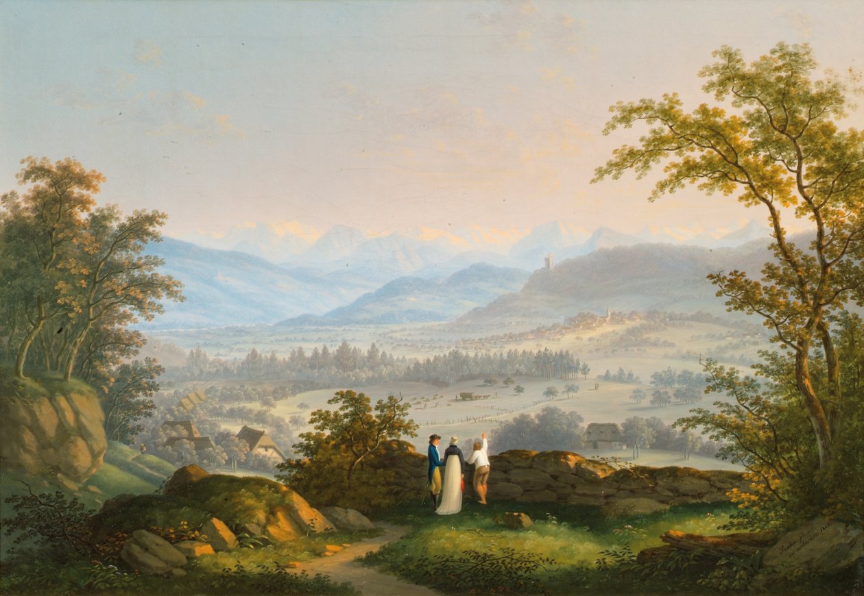 Omgivningen av Habsburg-ruinerna av Johann Caspar Rahn