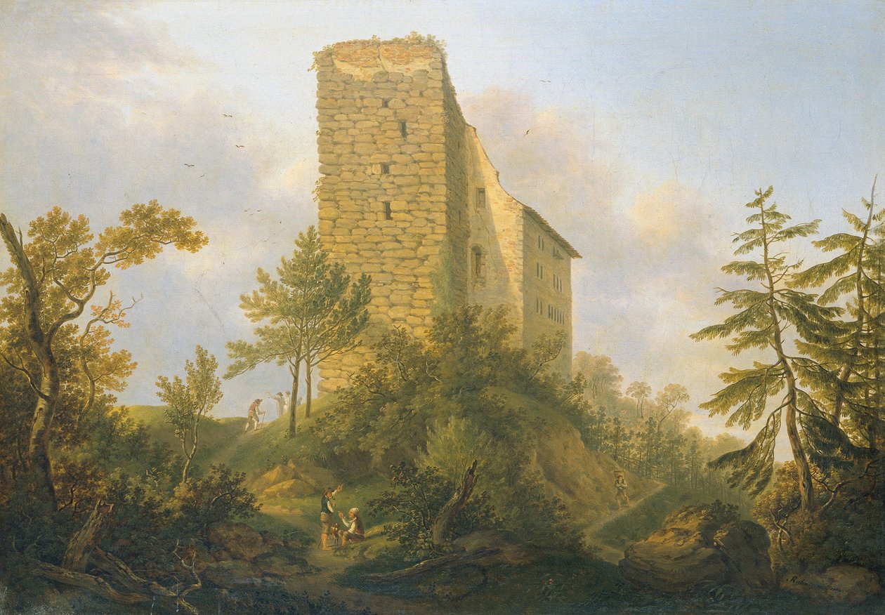 Omgivningen av Habsburg-ruinerna av Johann Caspar Rahn