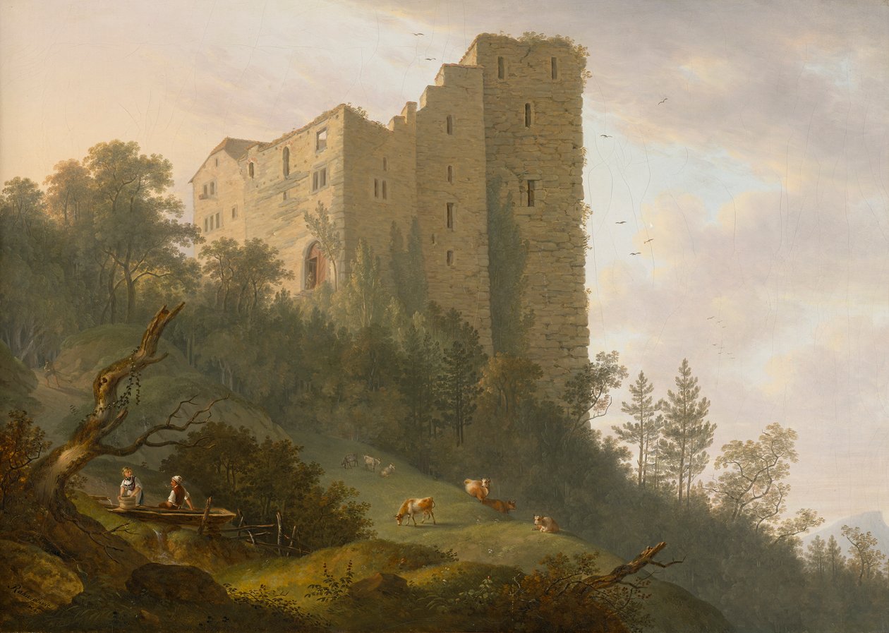 Omgivningen av Habsburg-ruinerna av Johann Caspar Rahn