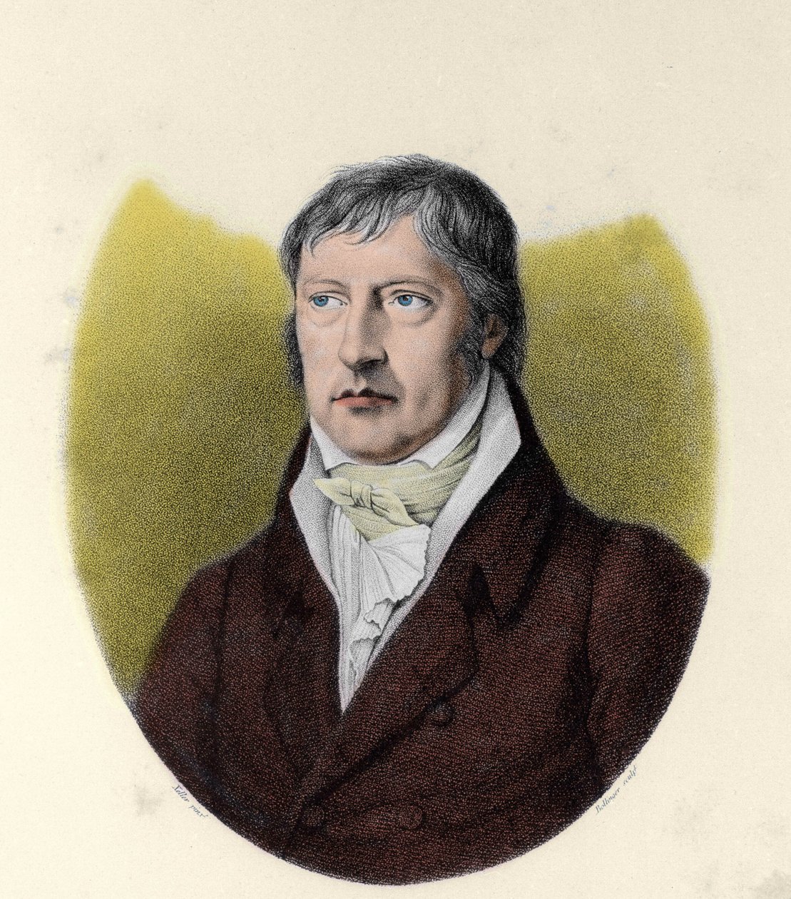 Porträtt av Georg Wilhem Friedrich Hegel (1770 - 1831), tysk filosof av Johann Christian (after) Xeller