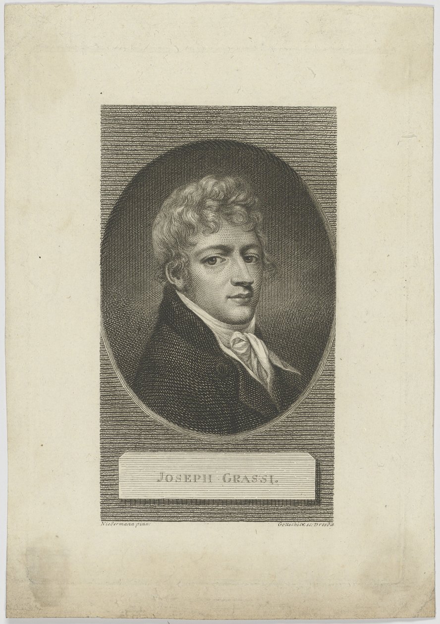 Porträtt av Josef Grassi 1757-1838, 1804. av Johann Christian Benjamin Gottschick
