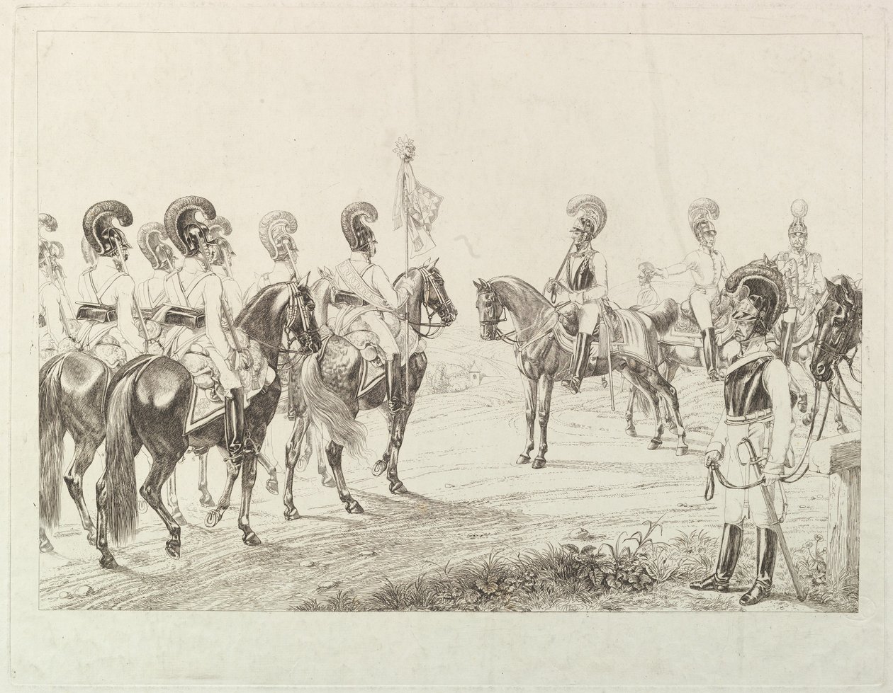 Österrikiska Cuirassiers, tidigt 1800-tal. av Johann Christian Erhard