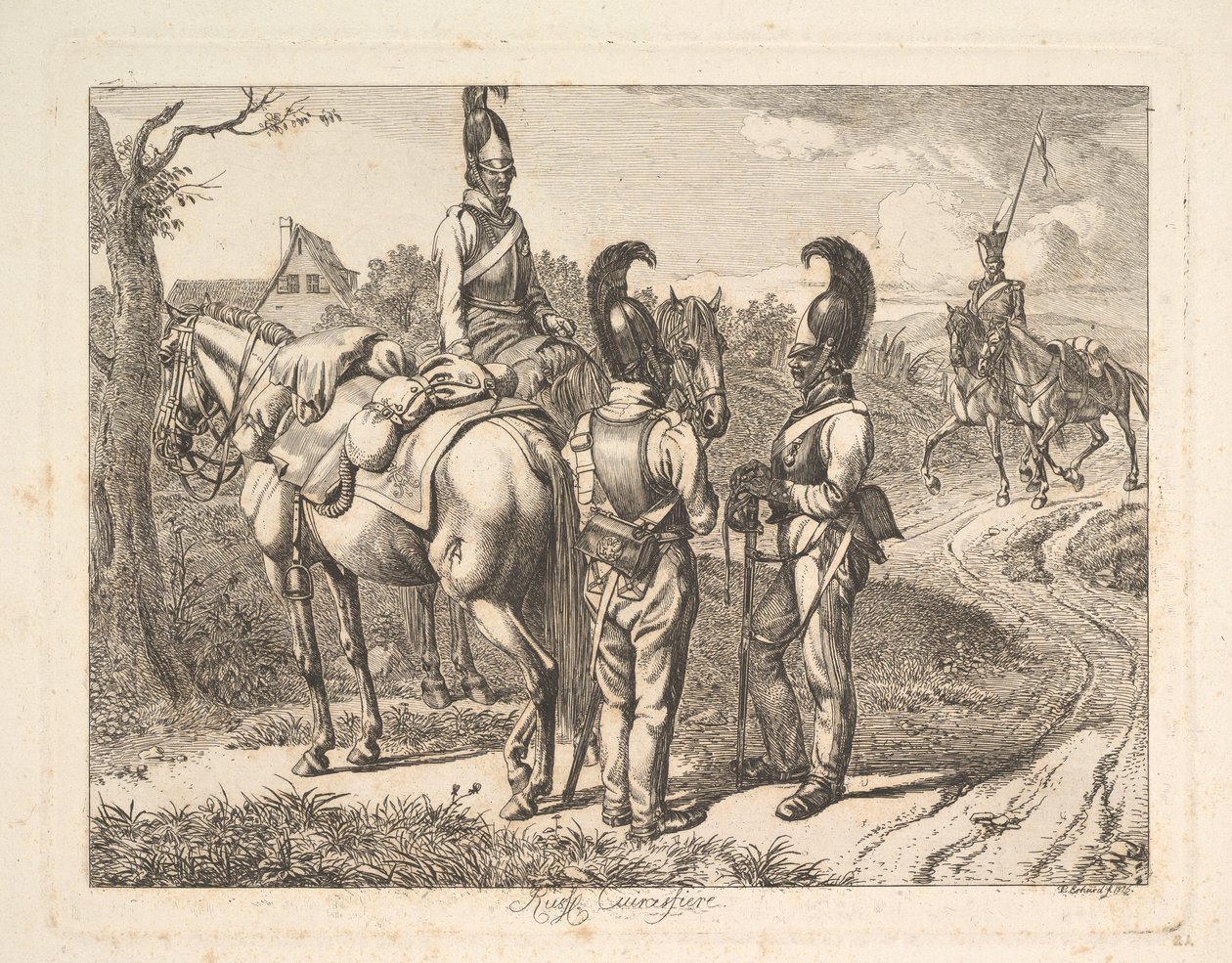 Ryska kuirassier, 1816. av Johann Christian Erhard