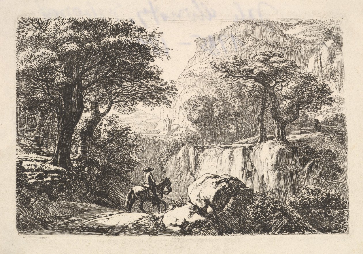 Ryttaren i ravinen, 1800-talet. av Johann Christian Erhard