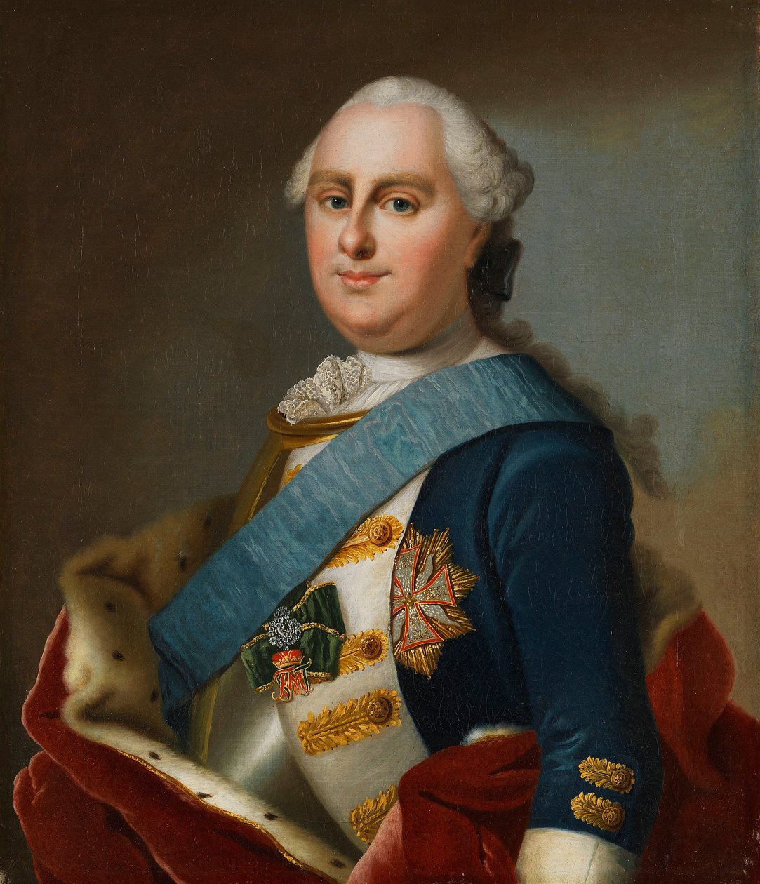 Porträtt av prins George William av Hesse-Darmstadt 1722-1782, ca 1760. av Johann Christian Fiedler
