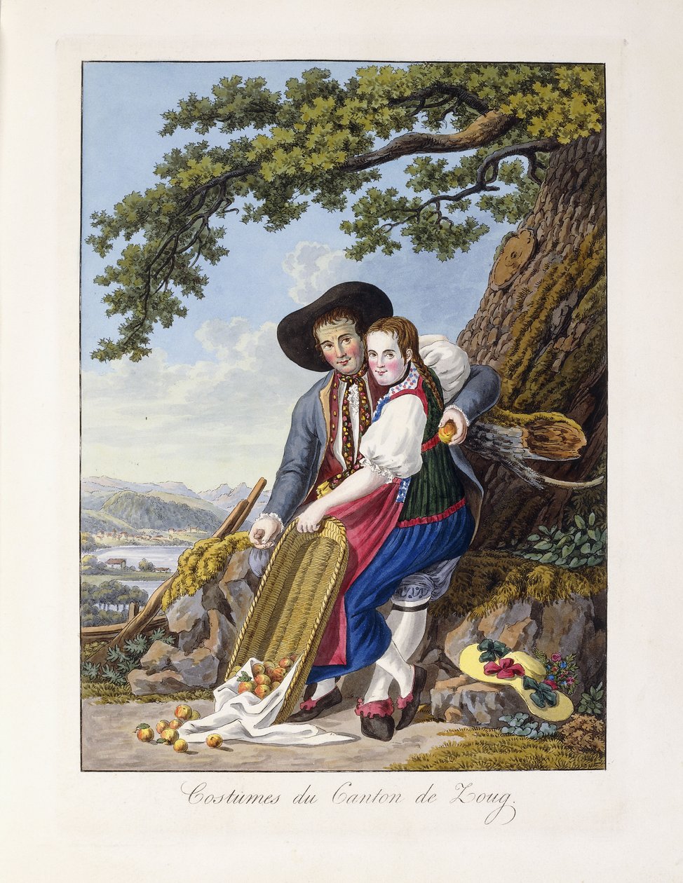 Kostymer från kantonen Zoug, 1819 av Johann Christian Reinhardt