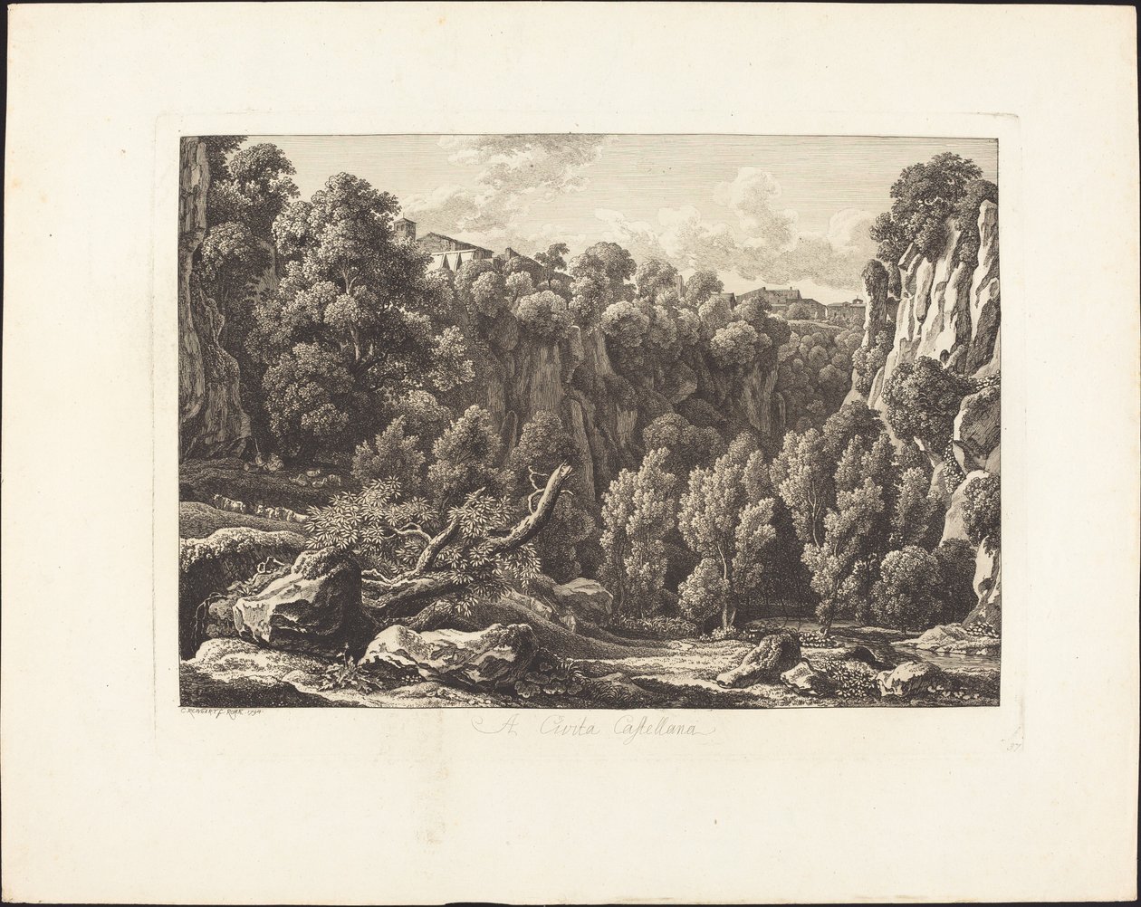 Till Cività Castilian av Johann Christian Reinhart