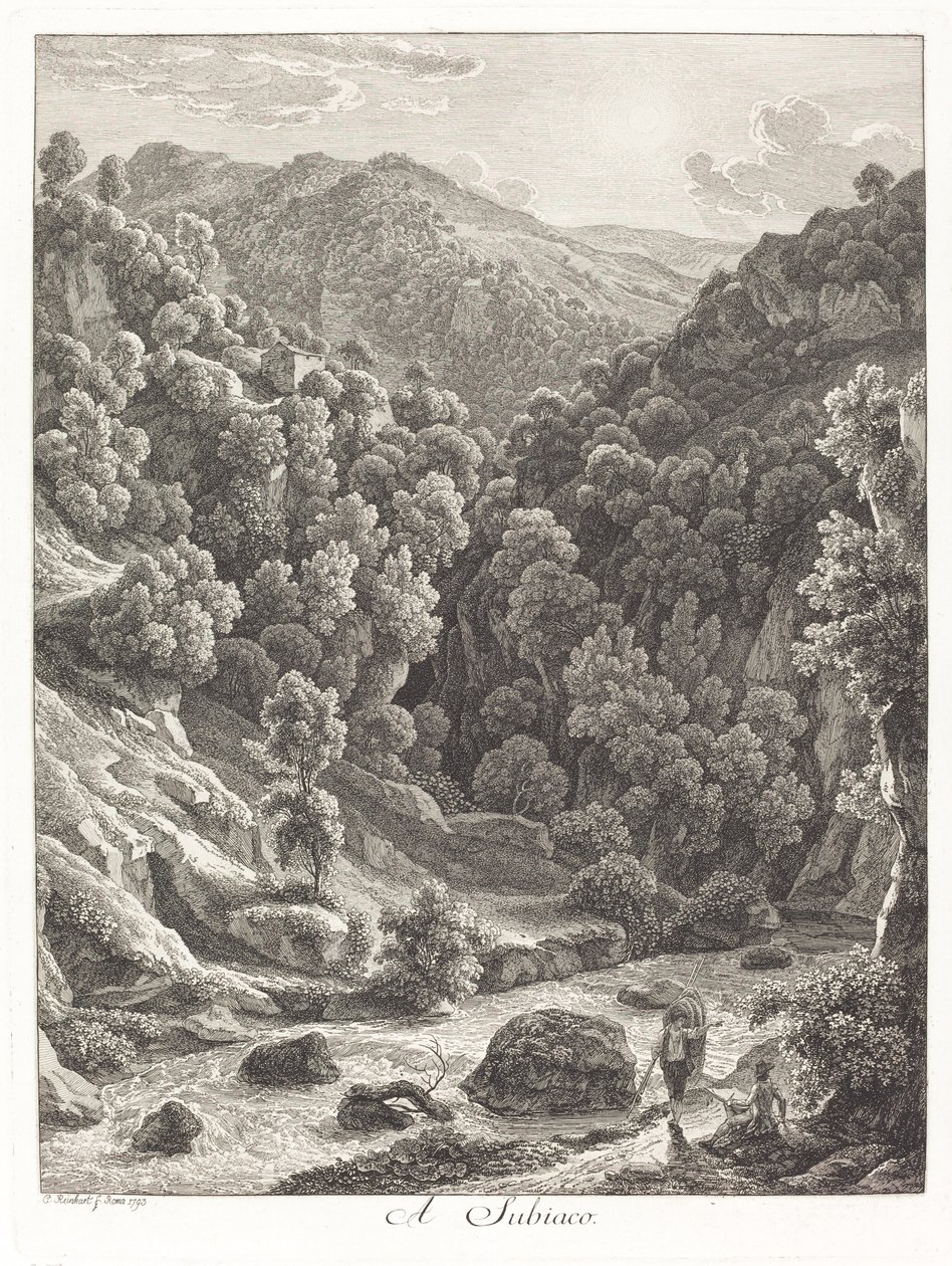 A Subiaco (nära Subiaco) av Johann Christian Reinhart
