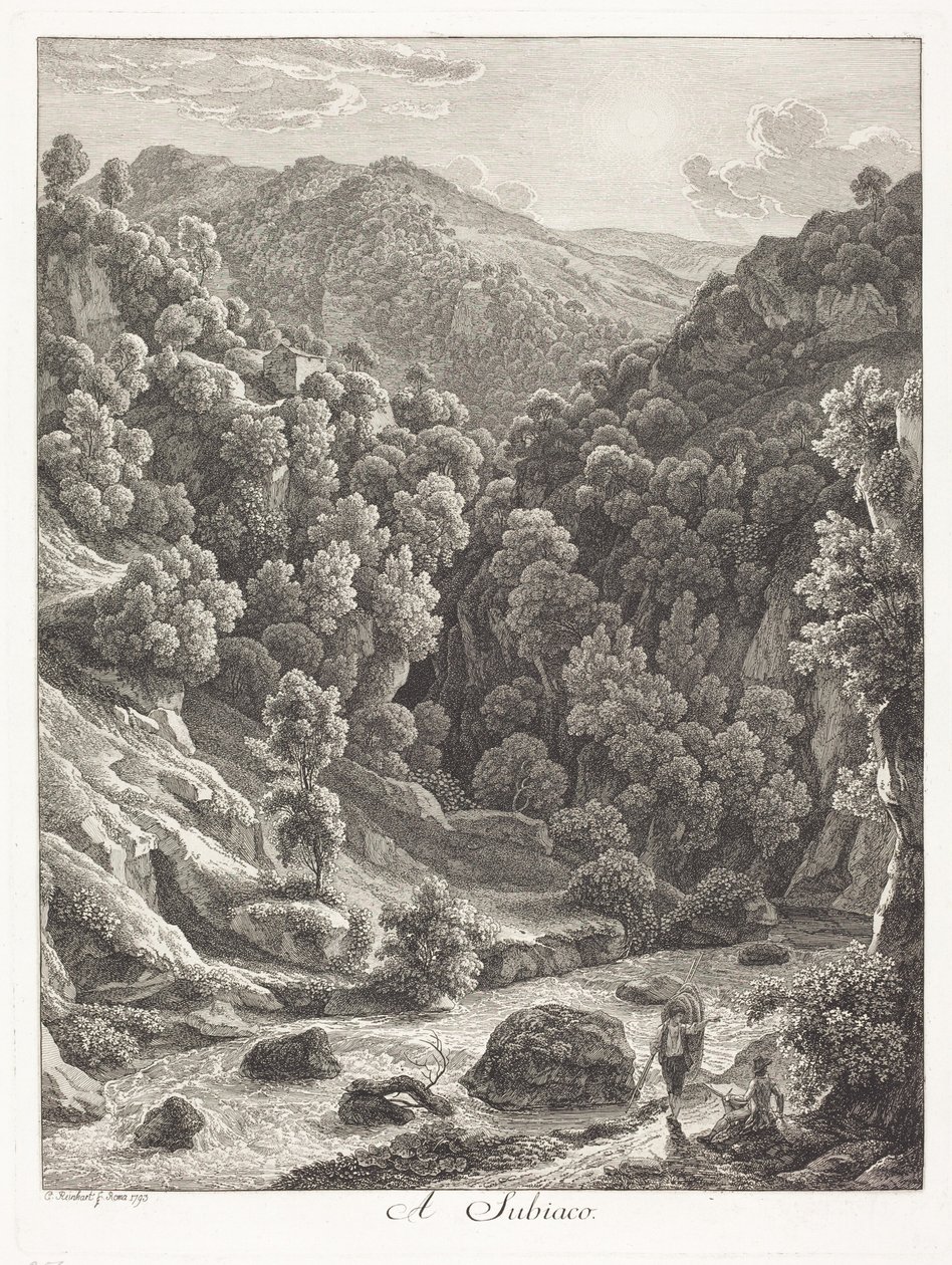 I Subiaco (nära Subiaco) av Johann Christian Reinhart