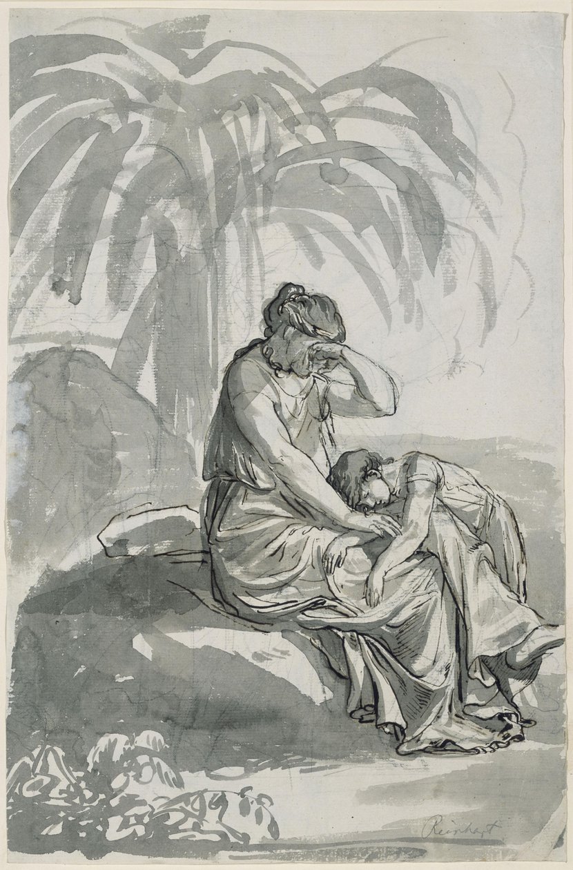 Hagar och Ismael i öknen av Johann Christian Reinhart
