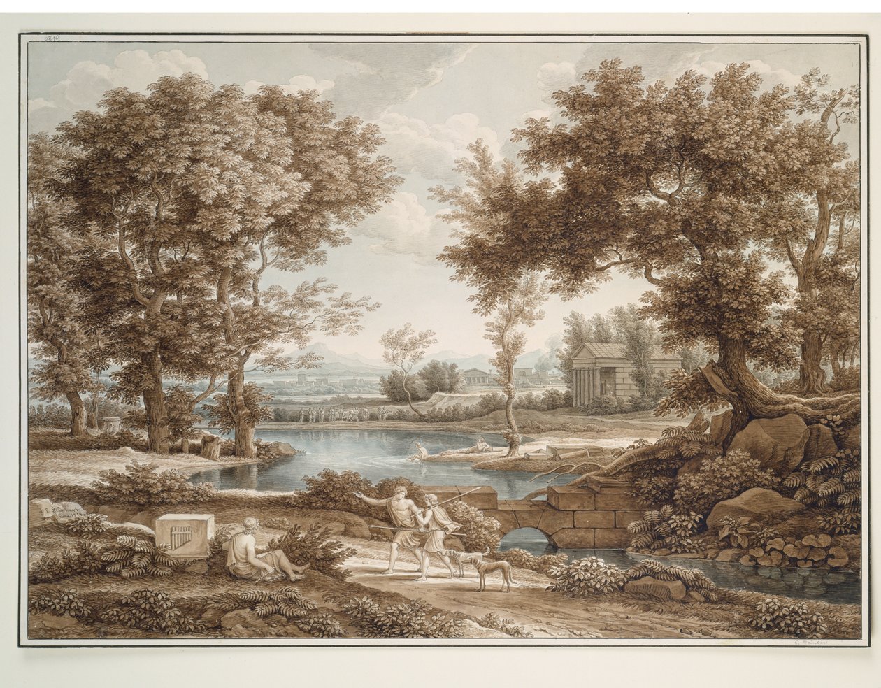 Heroiskt landskap av Johann Christian Reinhart