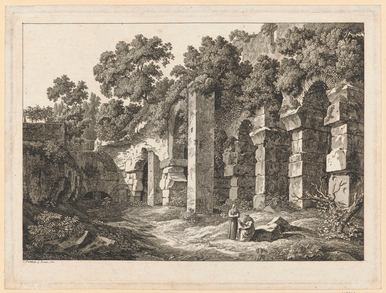 Landskap – I Colosseum av Johann Christian Reinhart
