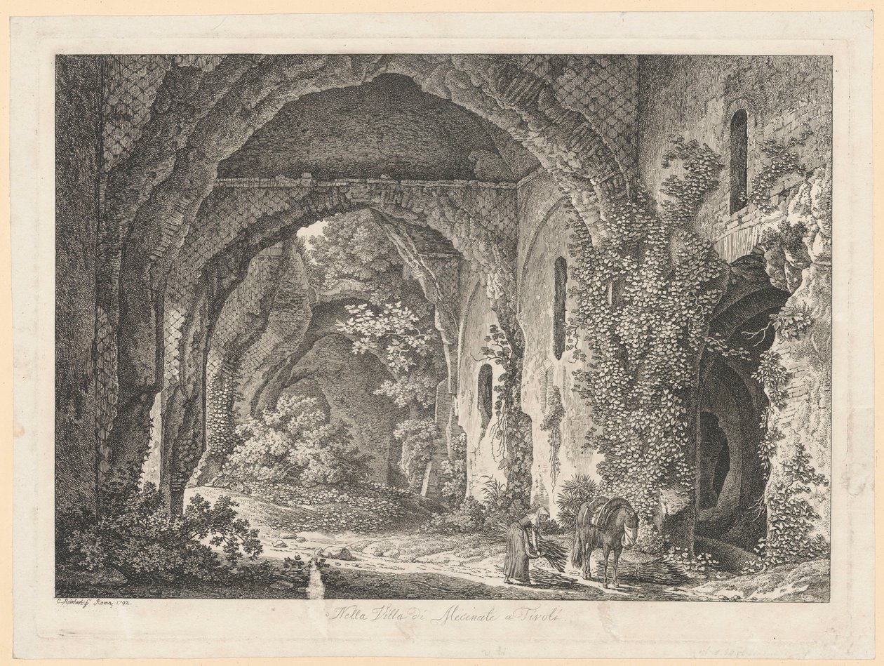 Landskap – I Mecenates villa i Tivoli av Johann Christian Reinhart