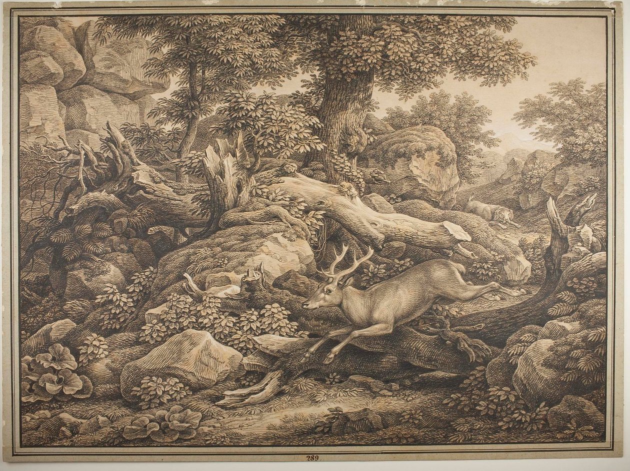 Scen från Chigifamiljens park i Ariccia av Johann Christian Reinhart