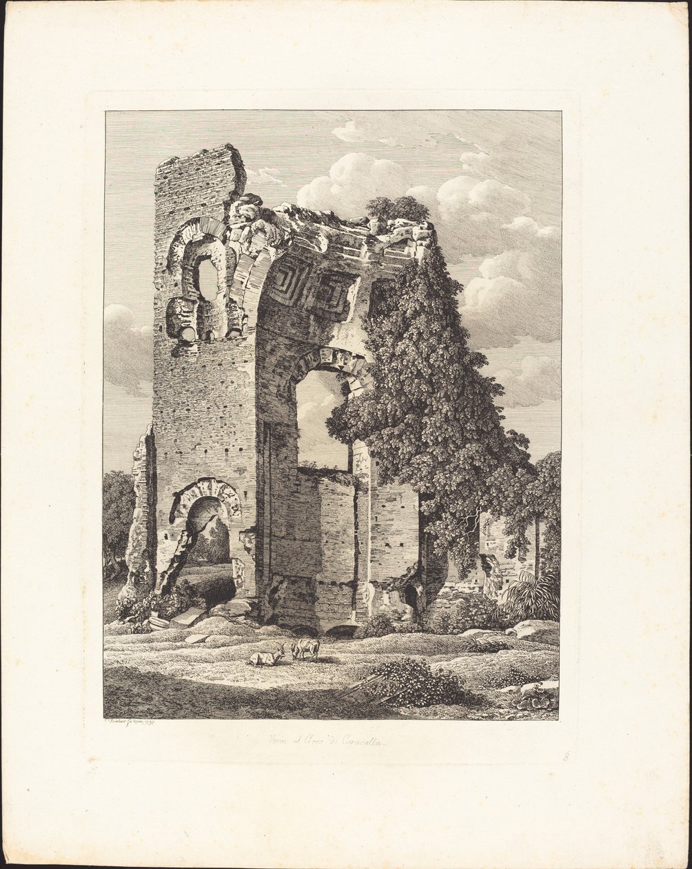 Nära Circus of Caracalla av Johann Christian Reinhart
