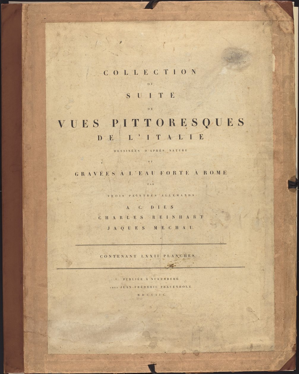 Samling eller svit med pittoresk utsikt över Italien av Johann Christian Reinhart, Albert Christoph Dies and Jacob Wilhelm Mechau