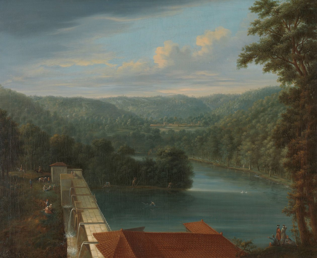 Vattenreservoarerna, de så kallade böjarna, i Belgradskogen Vattenreservoarerna, kända som böjarna, i skogen Belgrado nära Istanbul. av Johann Christian Vollerdt