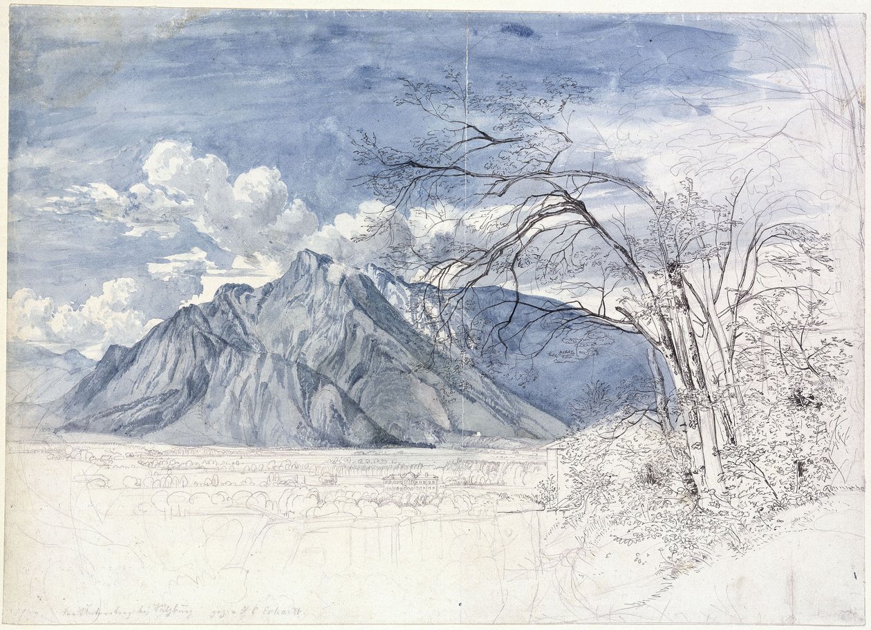 Untersberg nära Salzburg av Johann Christoph Erhard