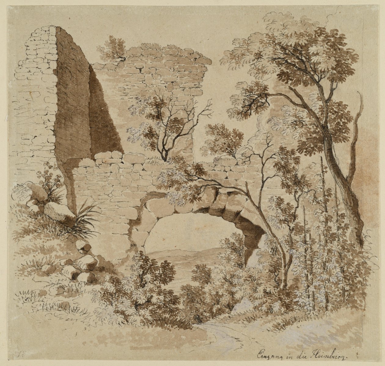 Ingång till Heimburgruinen av Johann Christoph Erhard