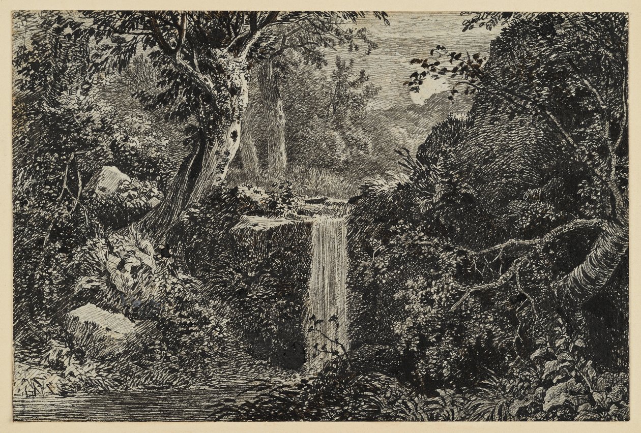 Vattenfall i skogen av Johann Christoph Erhard