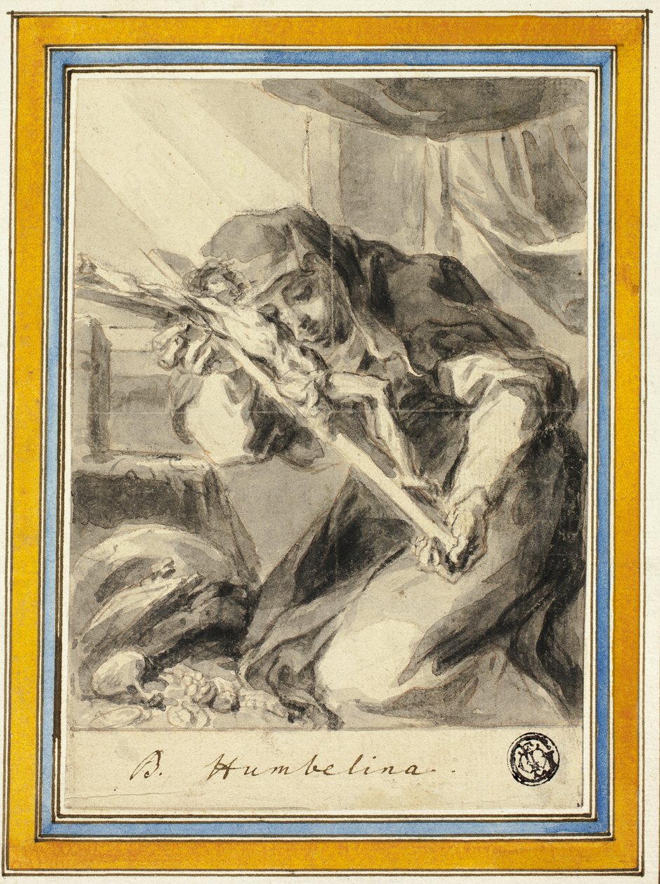 Beata Humbelina med krucifix av Johann Christoph Lischka