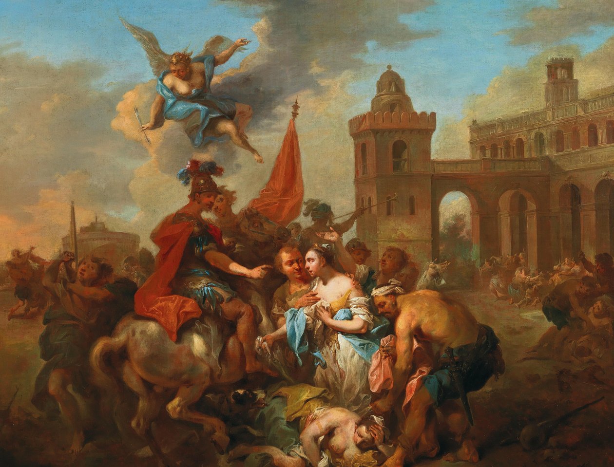Romulus och Hersilien, ca 1764-1765. av Johann Conrad Seekatz