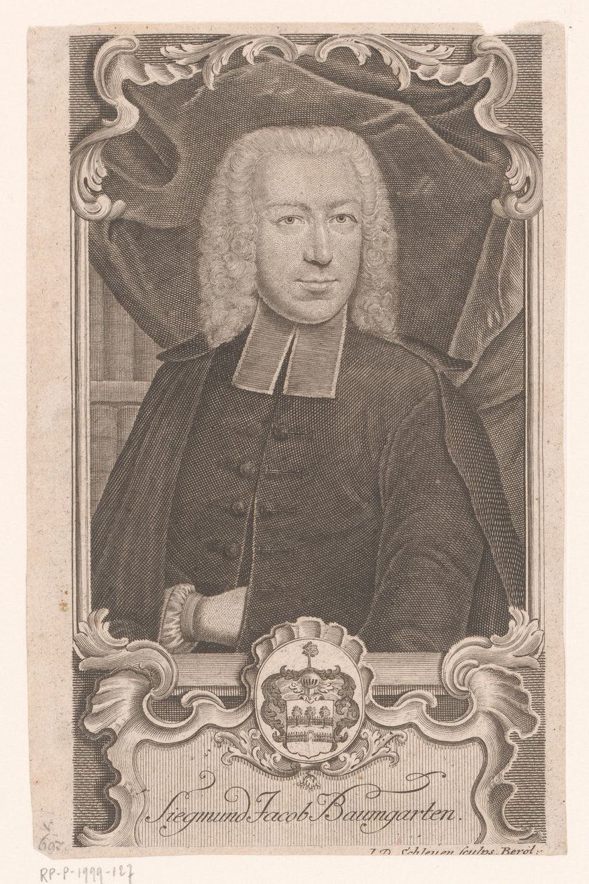 Porträtt av Sigmund Jacob Baumgarten av Johann David Schleuen (I)