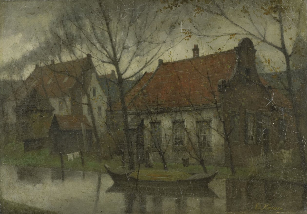 Utsikt i en by av Johann Eduard Karsen