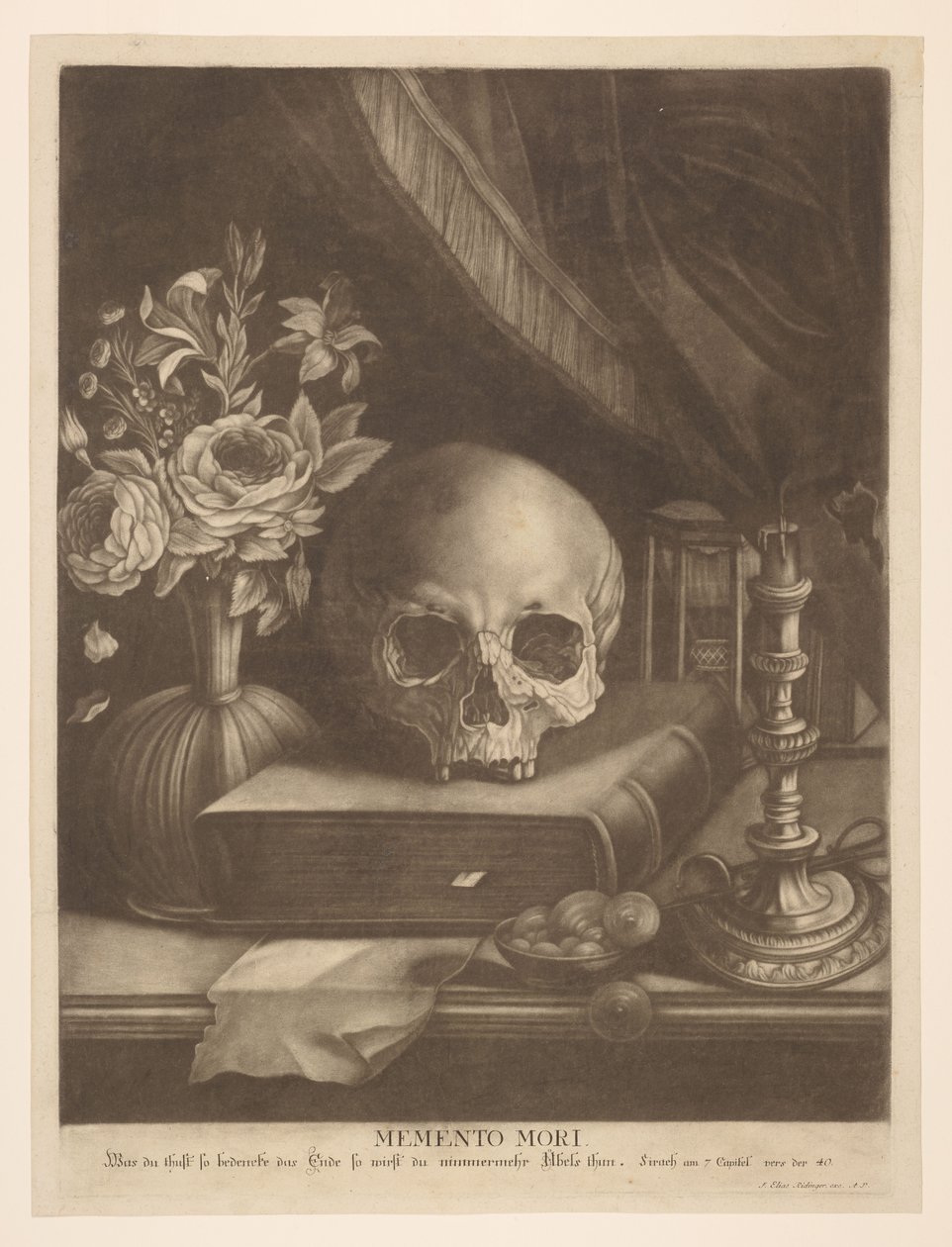 Memento mori av Johann Elias Ridinger