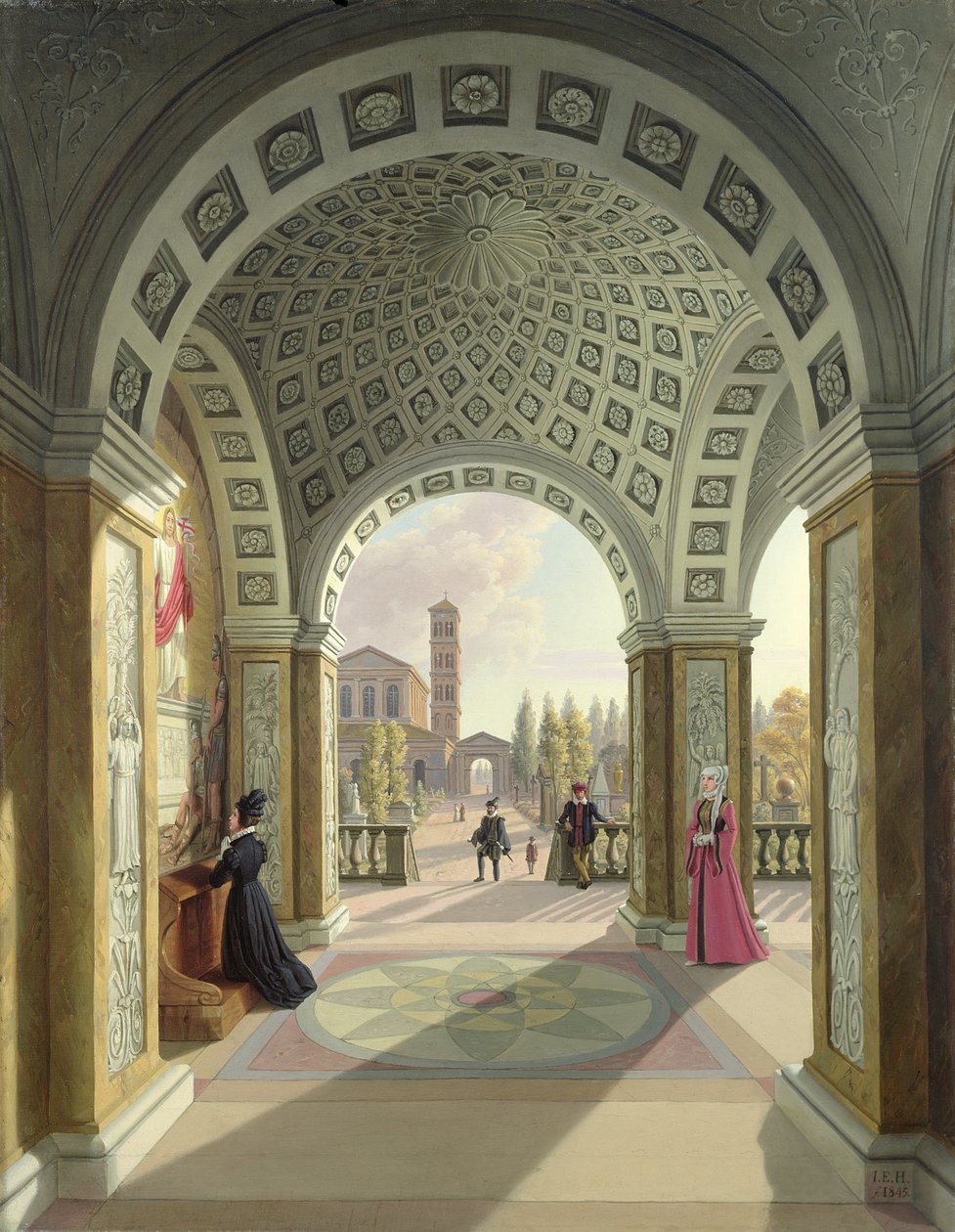 Italienska kyrkogården, 1845 av Johann Erdmann Hummel