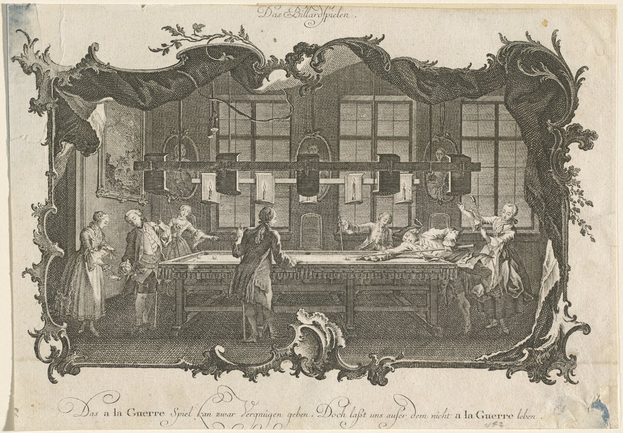 Biljard (biljardspelare) av Johann Esaias Nilson