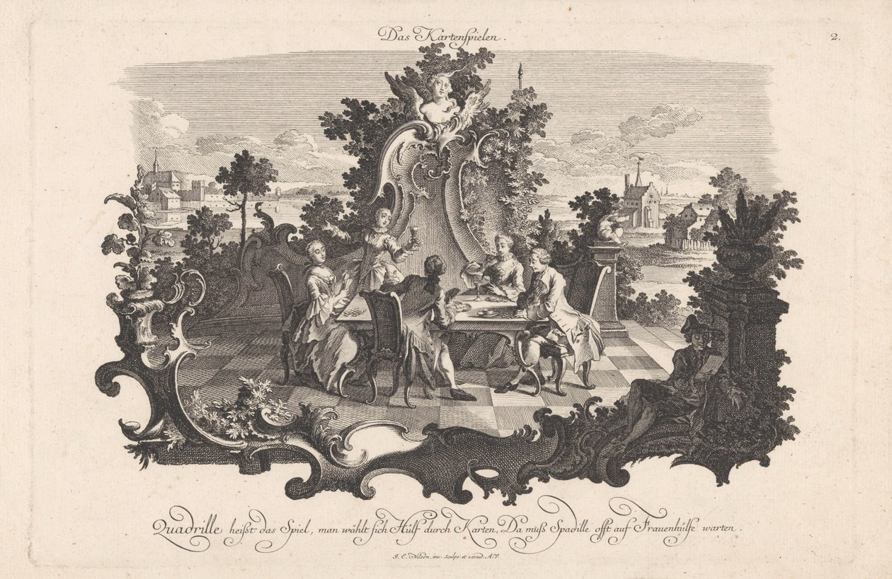 kortspel The Karten Games (titel på objekt) Social underhållning (serietitel) av Johann Esaias Nilson