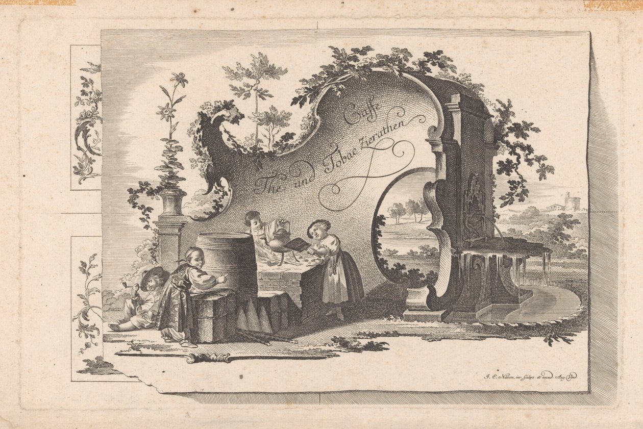 Kaffe- och theehuis Caffe The and Tobacco Selection (serietitel på objekt) av Johann Esaias Nilson