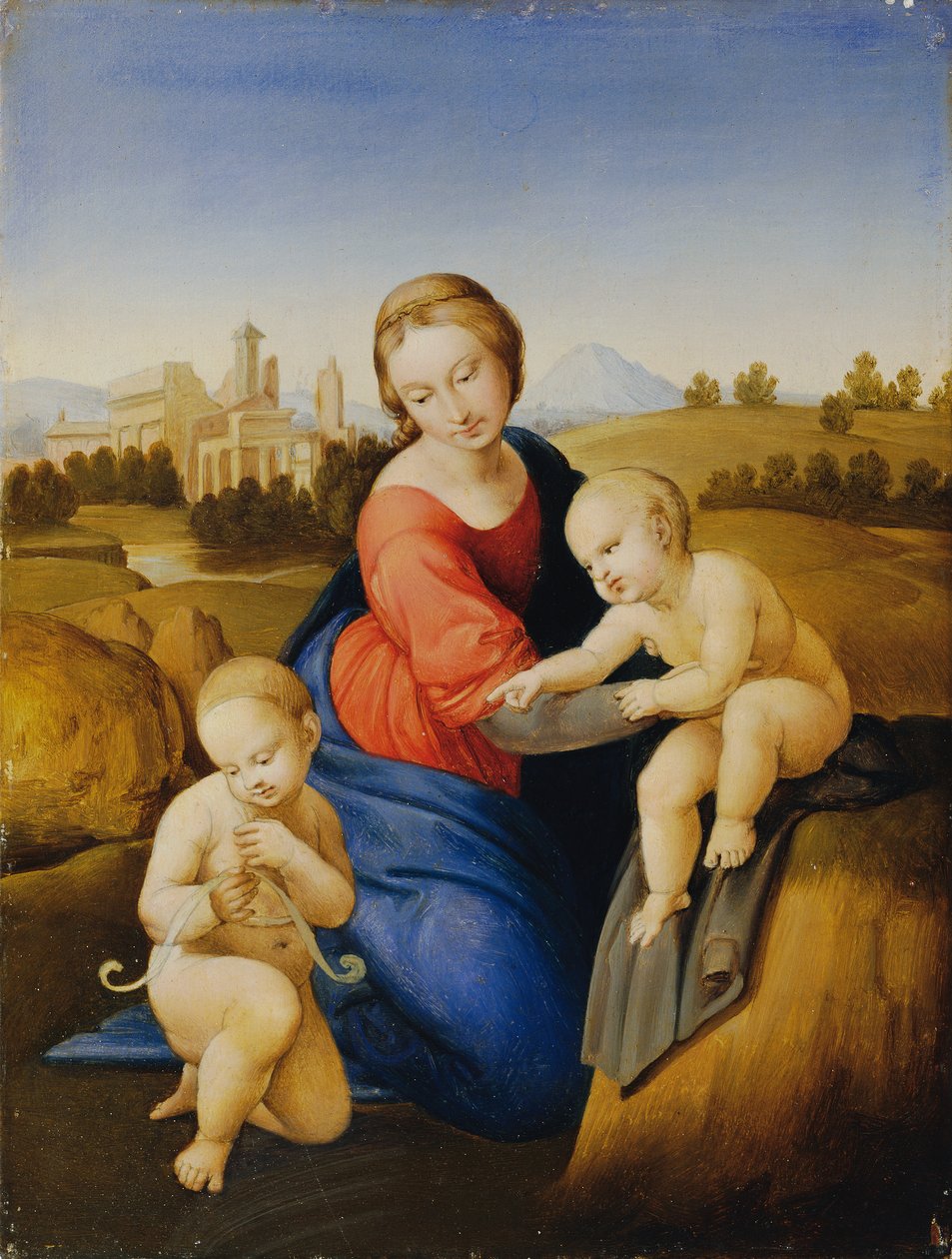Madonna med barn och Johannesknaben av Johann Evangelist Scheffer von Leonhardshoff