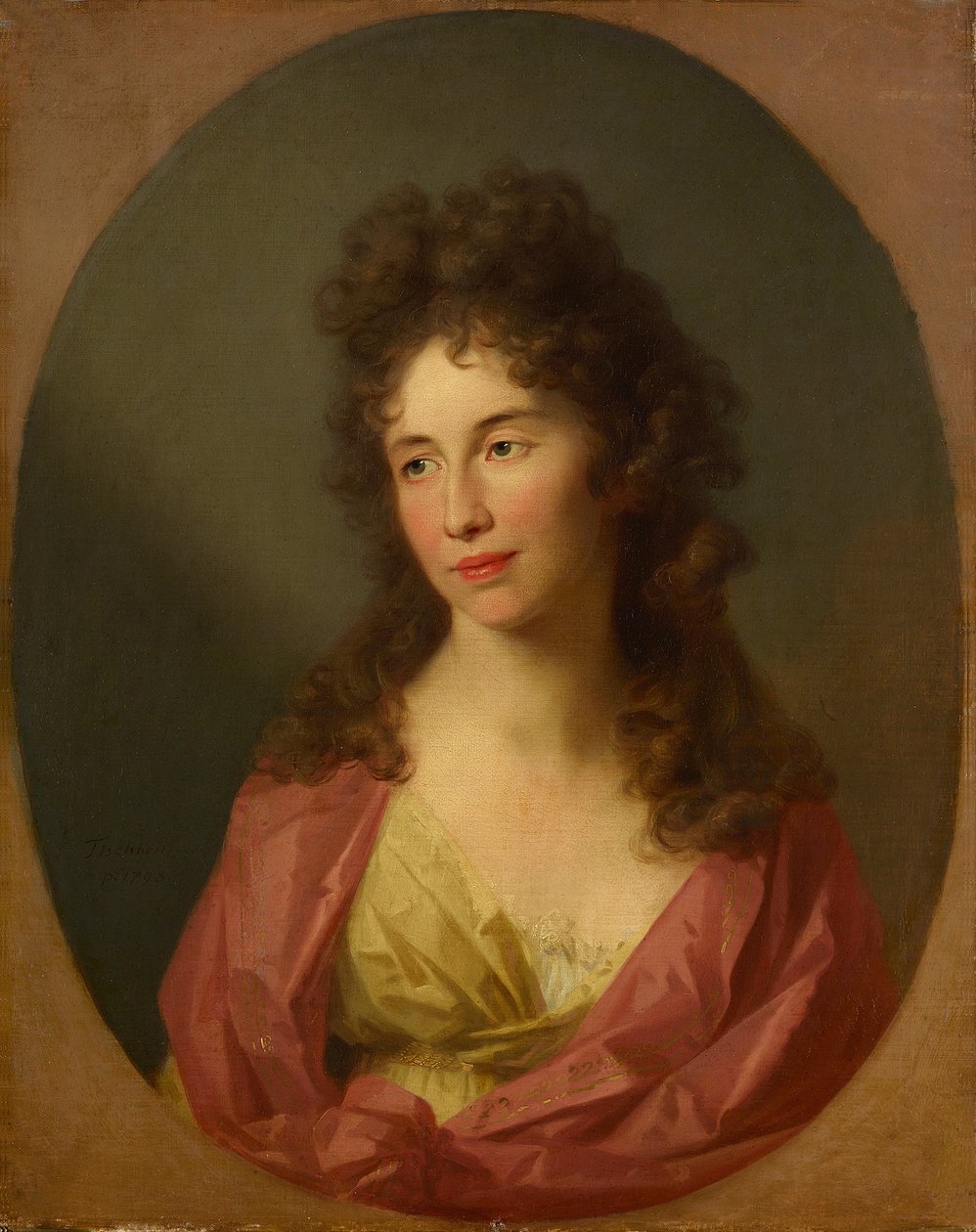 Porträtt av Konradine Hufeland, född Wiedemann av Johann Friedrich August Tischbein