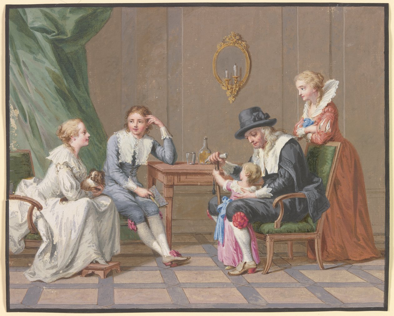 Familjescen av Johann Friedrich August Tischbein