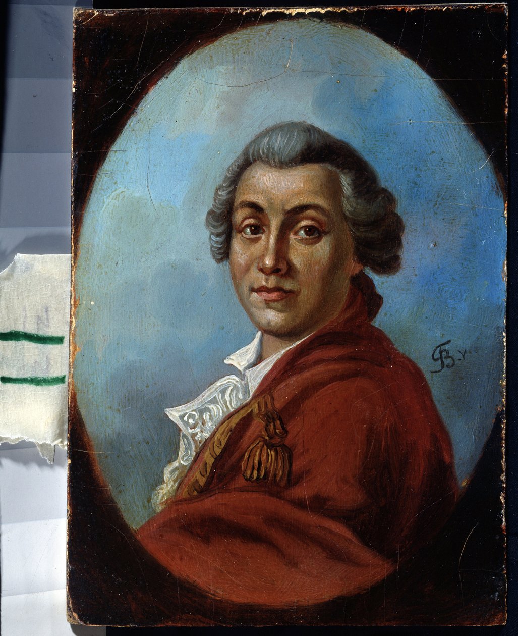 Porträtt av poeten Alexander Sumarokov (1717-1777) (Porträtt av poeten Alexander Sumarokov). Målning av Johann Friedrich August Tischbein (1750-1812). Huile sur toile av Johann Friedrich August Tischbein