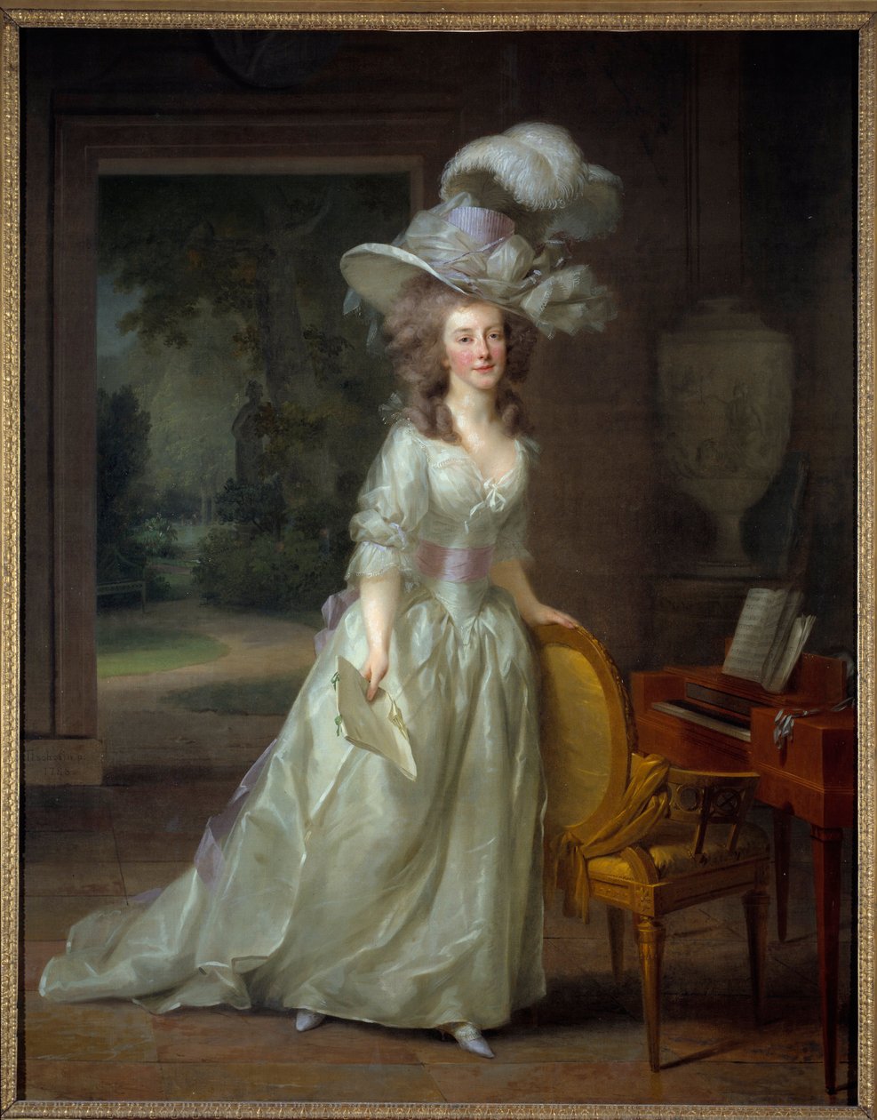 Porträtt en pied av Frederique Louise Wilhelmine, prinsessa av Orange Nassau (1770-1819) Målning av Friedrich Tischbein (1750-1812) 1788 Sön. 2,1x1,65 m Bordeaux, musee des Beaux Arts - Hellängdsporträtt av prinsessan Frederica Louise Wilhelmina av Orange av Johann Friedrich August Tischbein